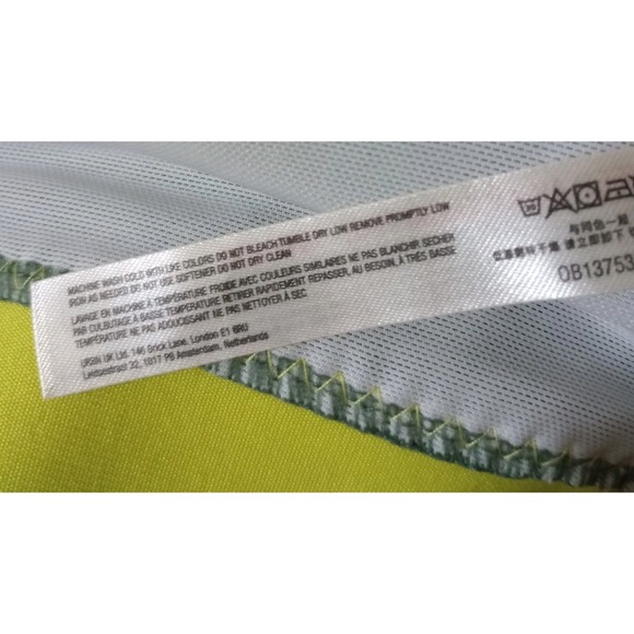 Free People FP Movement Just Breathe Sport Bra Colorblock Gray & Yellow Medium - Picture 5 of 8